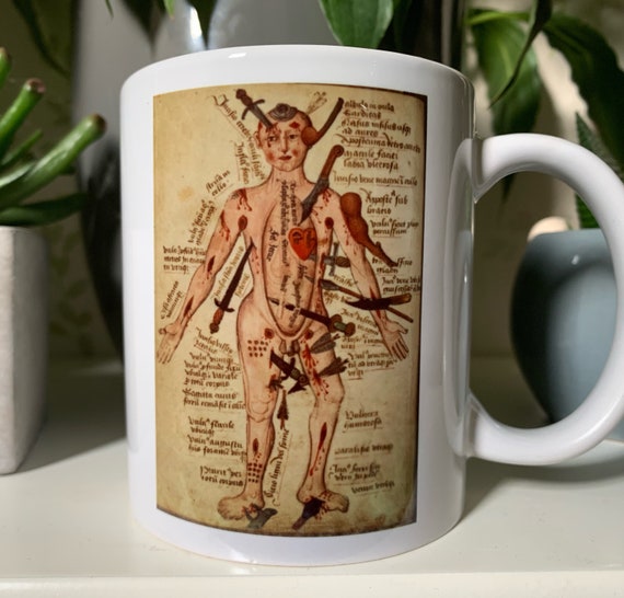 Wound Man mug 15th Century