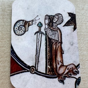 Medieval Knight vs Snail Fridge Magnets - set of 4 image 4
