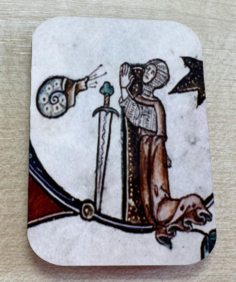 Medieval Knight vs Snail Fridge Magnets - set of 4 image 4