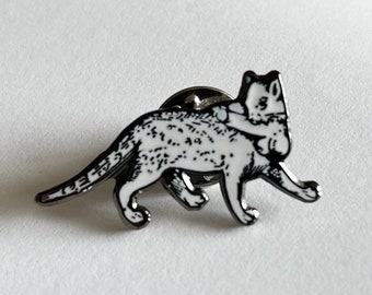Pin de solapa de gato ladrón de pene de esmalte