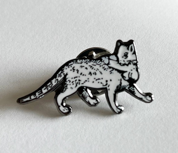 Enamel Penis Stealing Cat Lapel Pin