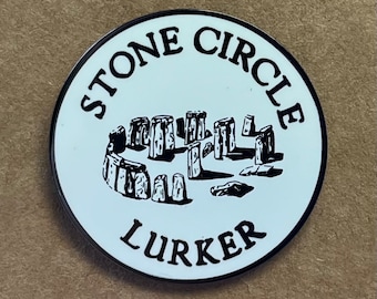 Enamel Stone Circle Lurker Lapel Pin