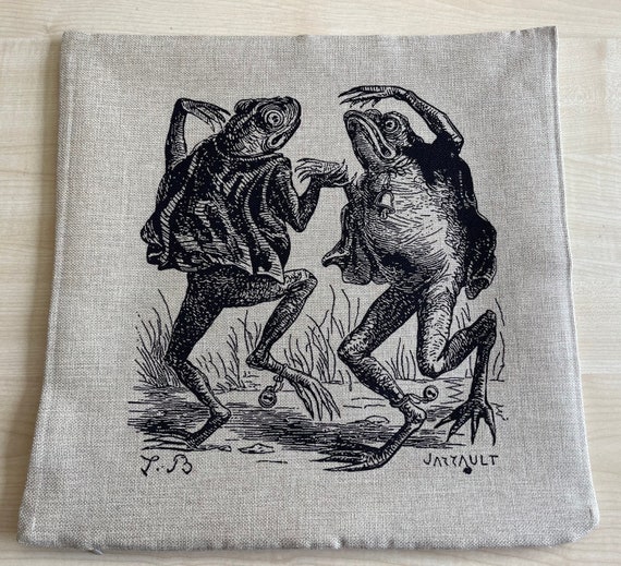 Dancing Toads Cushion Cover 40cm x 40cm  - (cover only)