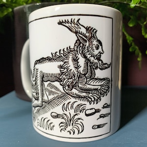 Werewolf Mug: 1557 Woodcut Design, 11oz Standard Size bild 1