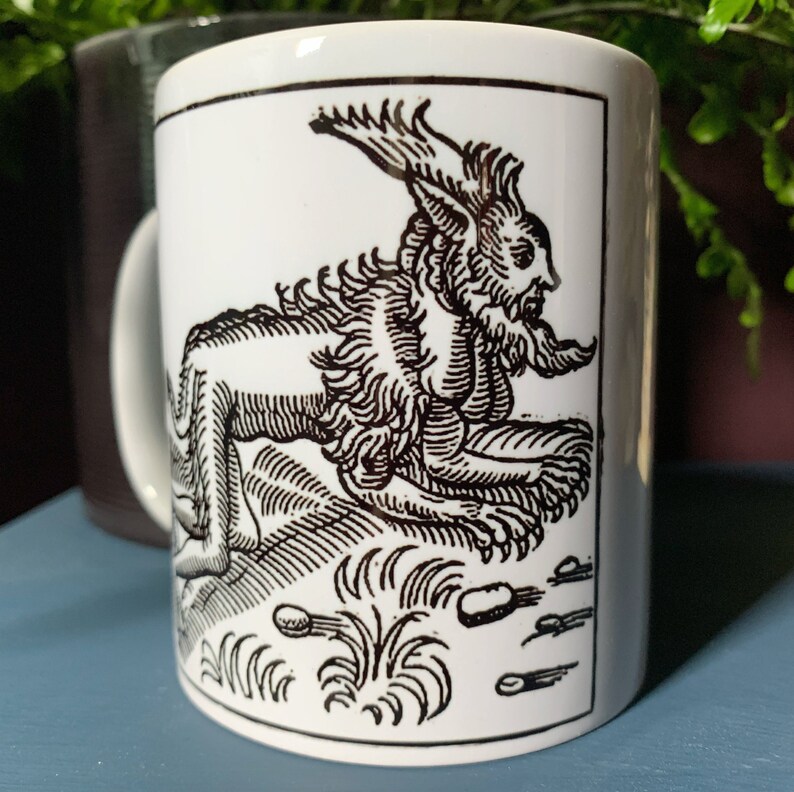 Werewolf Mug: 1557 Woodcut Design, 11oz Standard Size bild 1