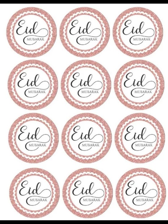 Eid Mubarak stickers 12 per sheet