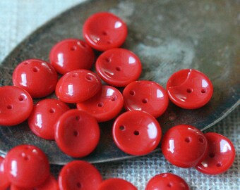 Ruby Red Czech Class 2 Hole Piggy Beads 8mm (25)