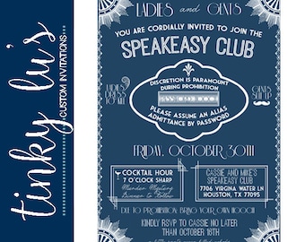 Speakeasy Invitation Etsy