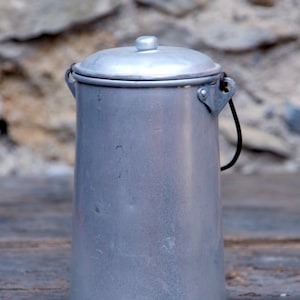 Vintage Franse aluminium melkcontainer--50% zomeruitverkoop - gebruik couponcode demibroc!