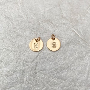 Tiny Gold Initial Charm image 2