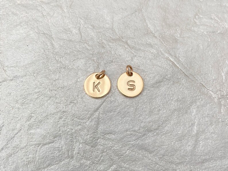 Tiny Gold Initial Charm image 2