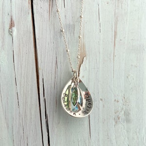 Sterling Silver Teardrop Name Necklace image 3