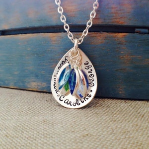 Sterling Silver Teardrop Name Necklace