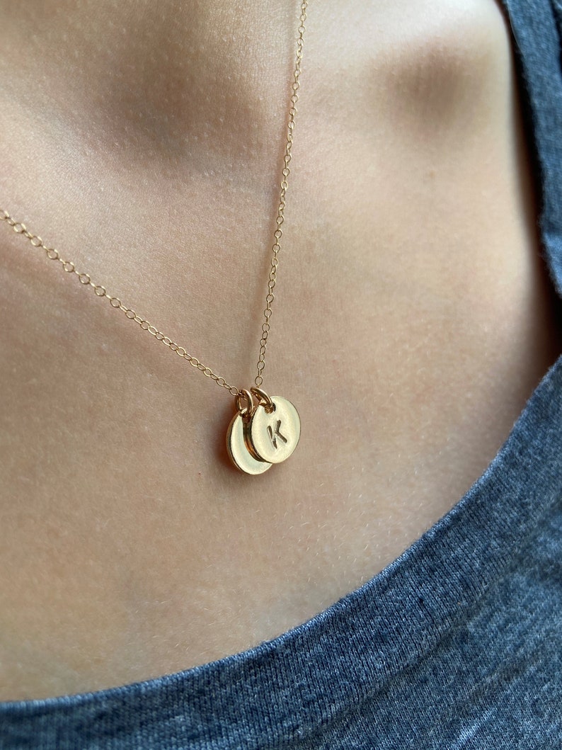 Tiny Gold Initial Charm image 5