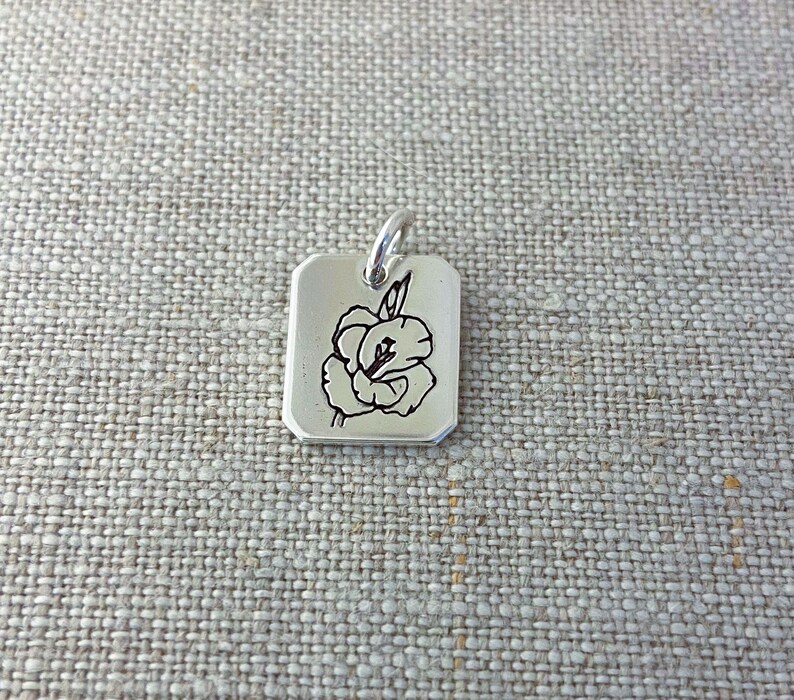 Gladiolus Charm Necklace Charm only