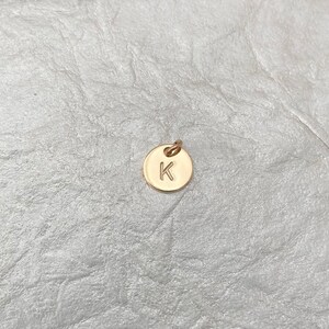 Tiny Gold Initial Charm image 1