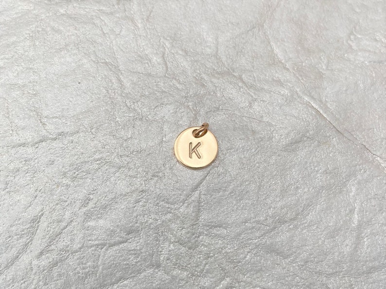 Tiny Gold Initial Charm image 1