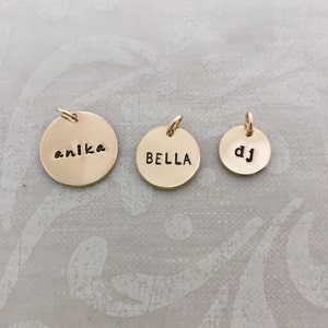Gold-fill Name Charms image 1