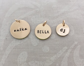 Gold-fill Name Charms