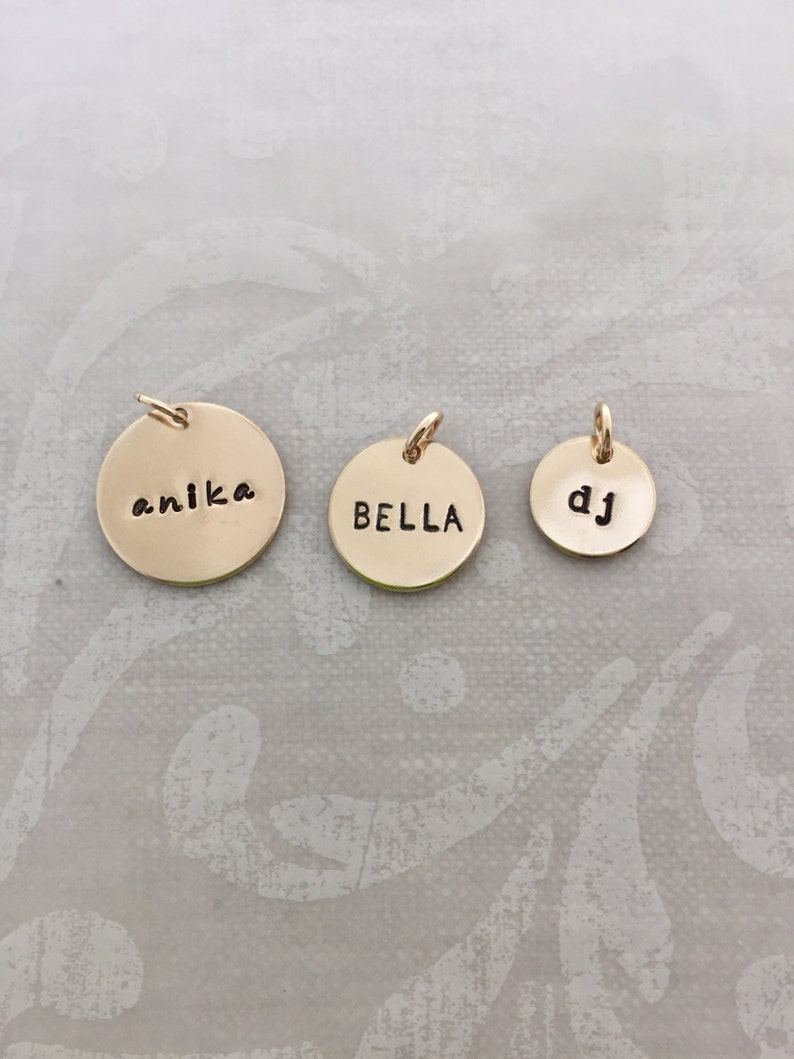 Gold-fill Name Charms image 1