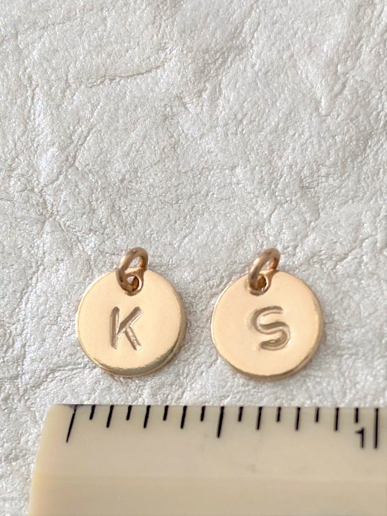 Tiny Gold Initial Charm image 6
