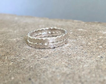 Sterling Silver Wave Wire Stacking Ring