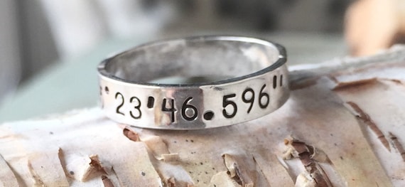 Sterling silver deals coordinates ring
