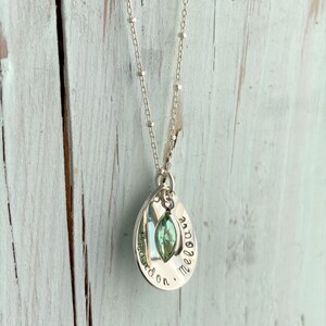 Sterling Silver Teardrop Name Necklace image 4