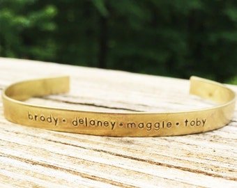 Personalized Brass Cuff