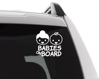 Babies On Board | Siblings | Sister and Baby | Car Decal | Car Sticker | Vinyl Sticker | Window Sticker