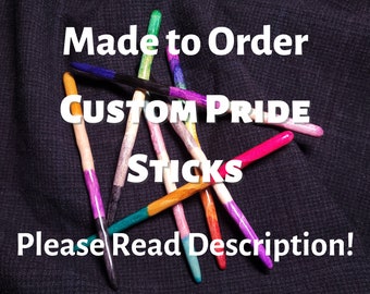 Custom Pride Flag Hair Sticks