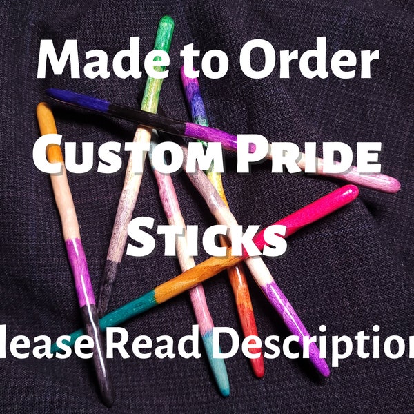 Custom Pride Flag Hair Sticks