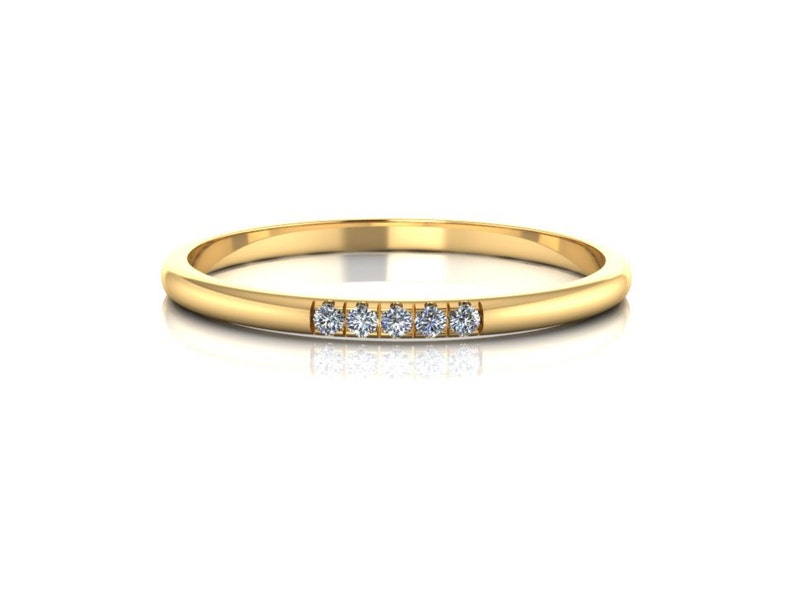 Diamond Wedding Band Pave Set Diamond Tiny Wedding Ring Half Eternity Diamond Wedding Band Simple Wedding Thin Band