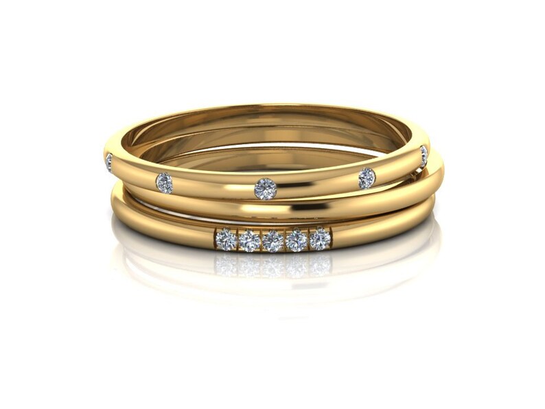 Diamond Wedding Band Pave Set Diamond Tiny Wedding Ring Half Eternity Diamond Wedding Band Simple Wedding Thin Band