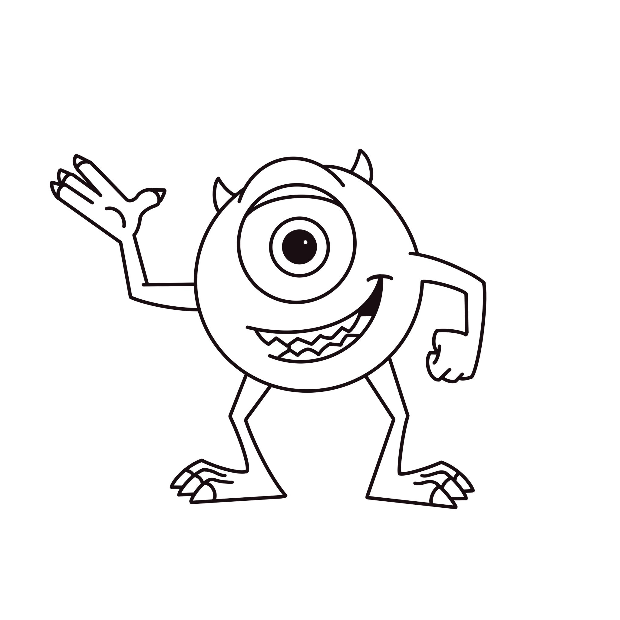 Mike Wazowski Christmas Coloring - Il Fullxfull.4002013830 155d