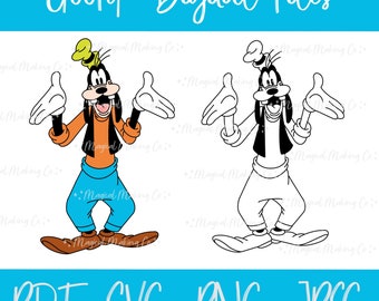 Goofy Digital Files - Svg/png/pdf/jpeg - Kids Coloring Pages - Etsy