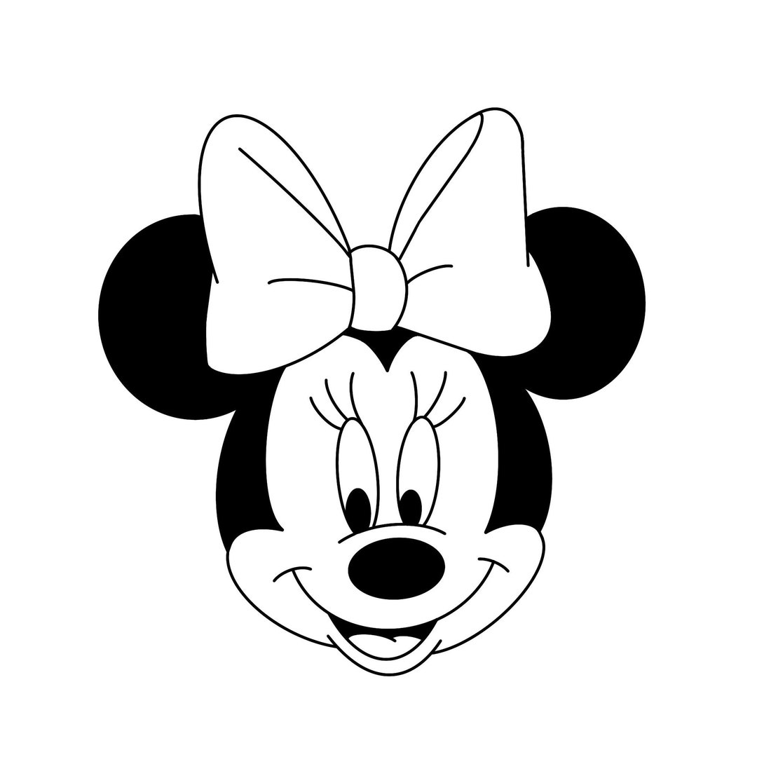 Archivo SVG de cara de Minnie Mouse - Etsy México