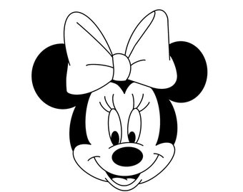 Minnie Mouse Face SVG File - Etsy