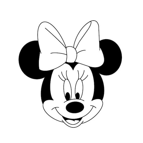 Minnie Mouse Face SVG File Etsy
