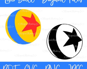 Pixar Luxo Ball Digital Files - SVG/PDF/PNG/Jpeg - Kids Coloring Pages