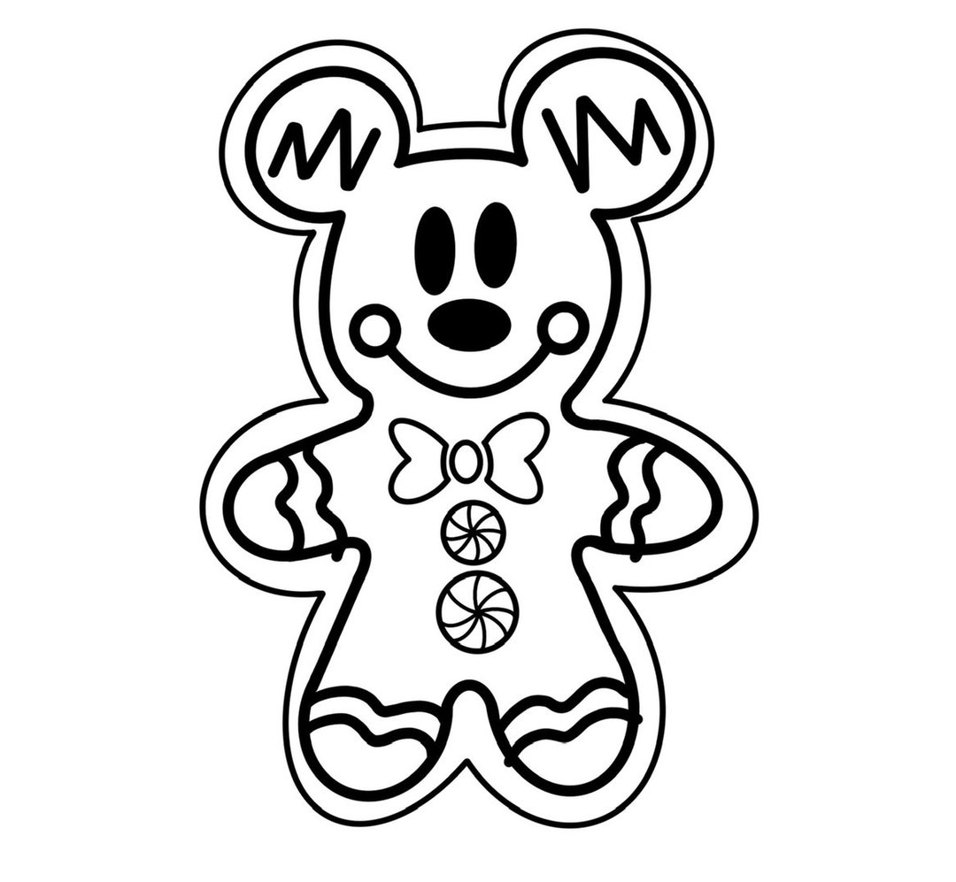 Christmas Mickey Mouse Gingerbread Digital Files Svg/pdf/png/jpeg
