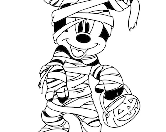 mickey mouse mummy statue