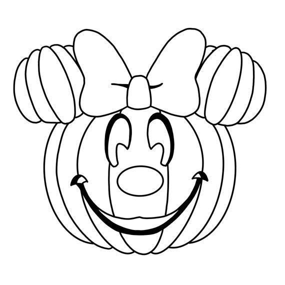 Minnie Mouse Face Coloring Page