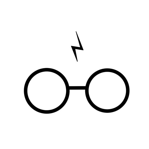 Hp Magic Glasses Digital Files - SVG/PDF/PNG/Jpeg - Halloween Coloring Pages