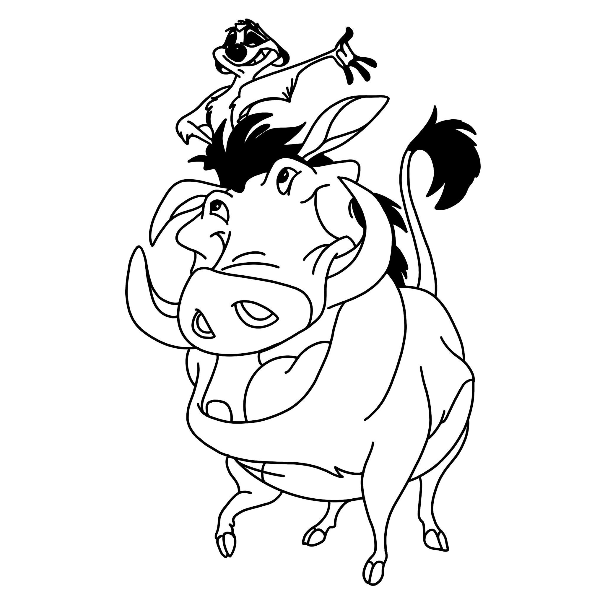 Free Printable Pumbaa Coloring Pages The Lion King Ready For Download