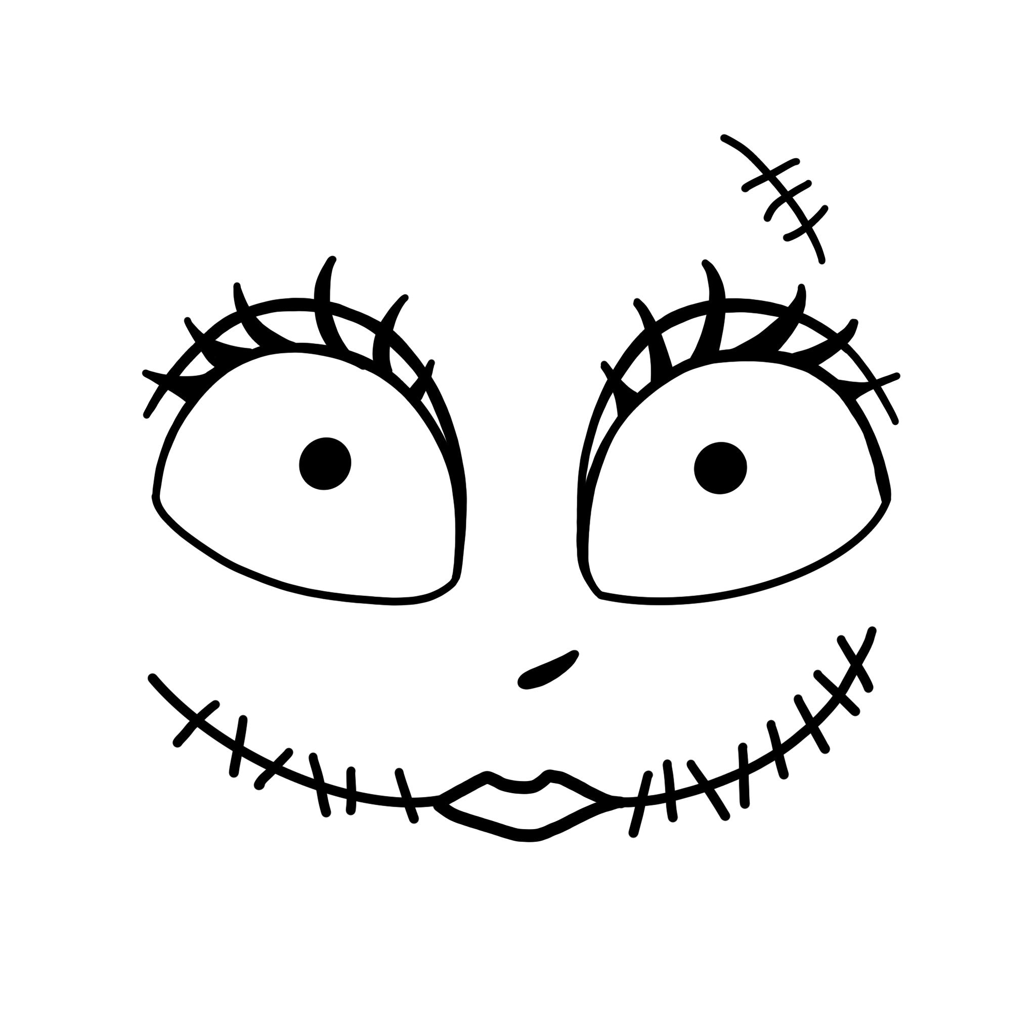 Sally Face Digital Files the Nightmare Before Christmas Pdf/png/svg/jpeg  Halloween Coloring Pages, Pumpkin Carving Stencil - Etsy Canada