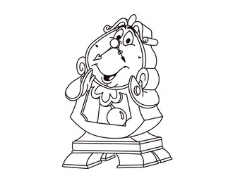 Beauty And The Beast Clocksworth Coloring Pages