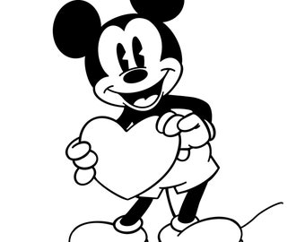 Mickey Mouse Heart SVG File