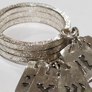 Lettische Charme, Vintage Sieben Tage Charm Ring,Lettland Sieben Tage Charm Ring,Lettland Sieben Tage Charm Ring,Lettland Schmuck,Lettland Schmuck,Lettland Schmuck