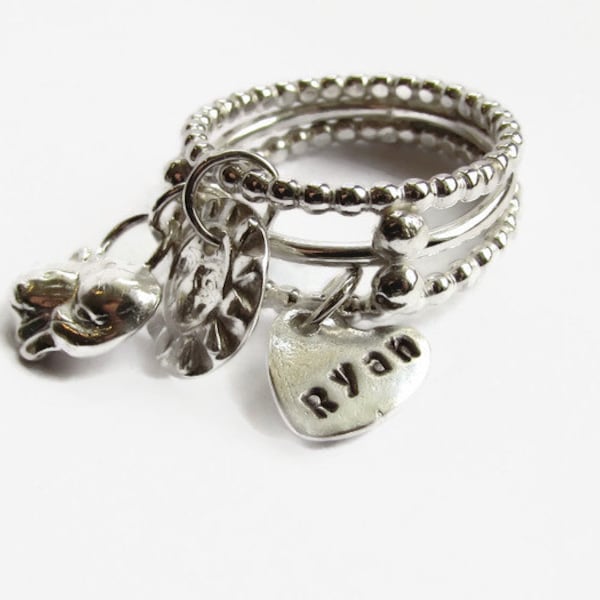 Dangle Charm Ring - Etsy